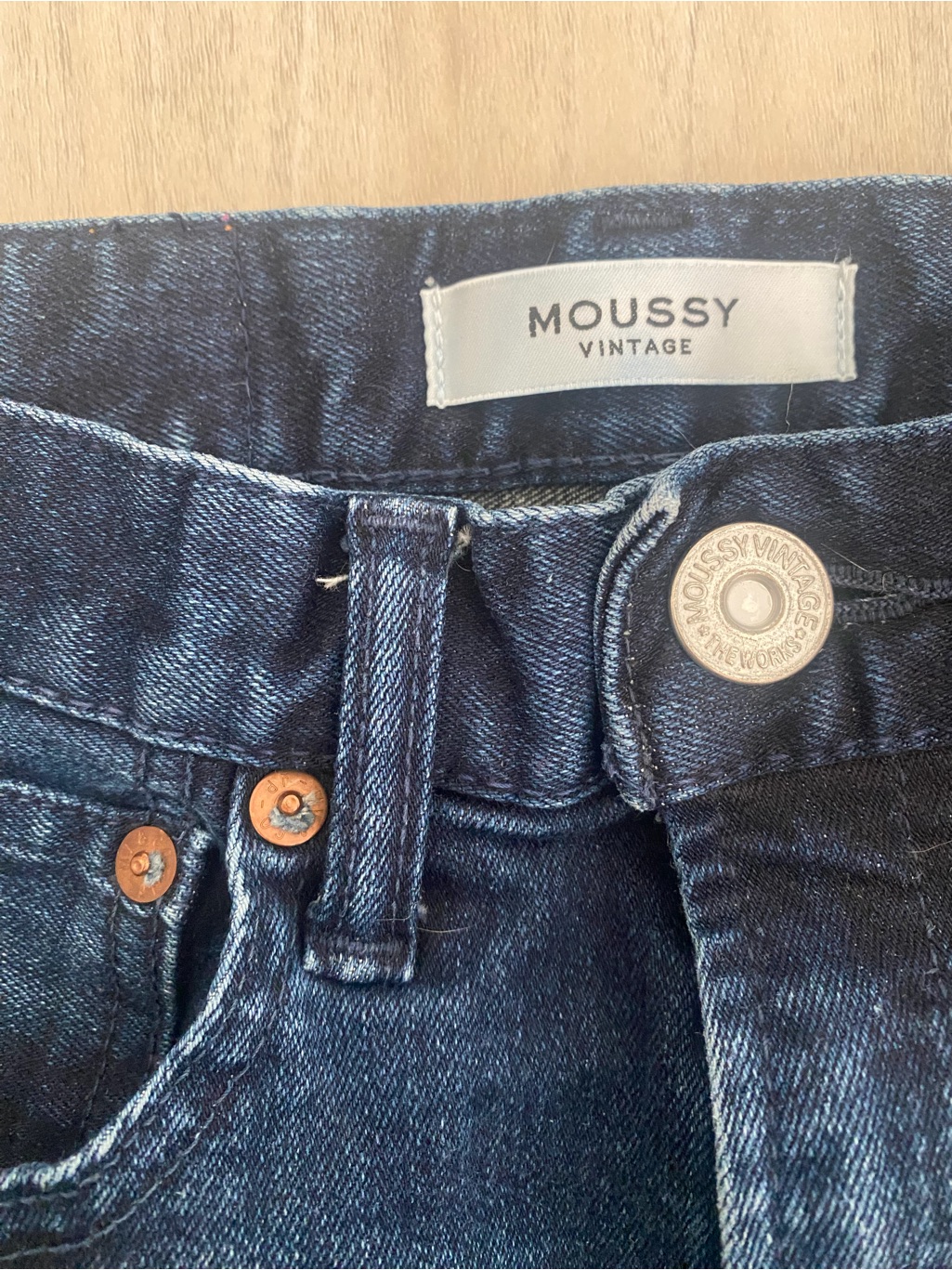 Moussy Vintage Women’s Dark Blue High-Rise Jeans 24 Skinny